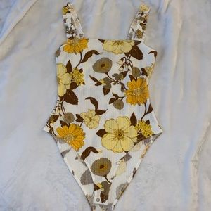 Forever 21 floral bodysuit